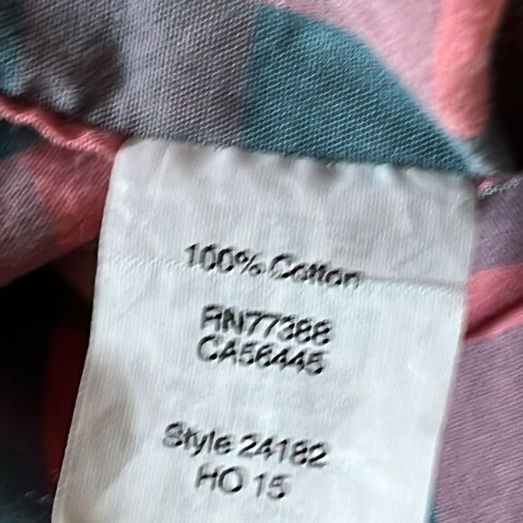 J. Crew Cotton Check Pink Grey Button Down Shirt Mens L - Picture 7 of 7